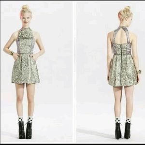 Urban Outfitters Metallic Gold and Purple Dress